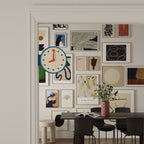 Blue Corner View Clock