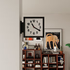 Square View Double-Sided Clock