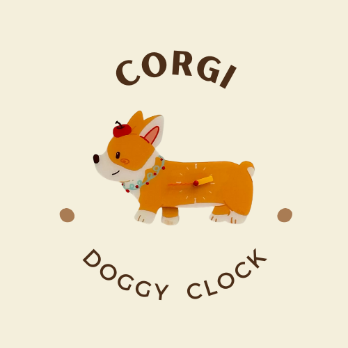 Playful Doggy Wall Clock